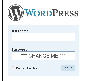 wordpress password